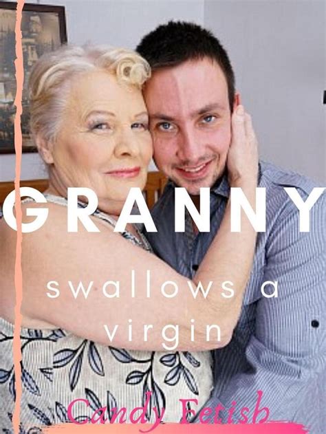 The caption, written in. . Granny swallows a load